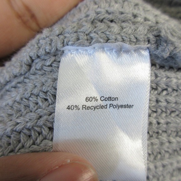 Long Wharf Supply Co.  Crew Neck Knit Sweater Men XL Gray Cotton Blend Comfy 810 - Picture 4 of 8